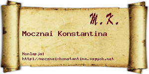 Mocznai Konstantina névjegykártya